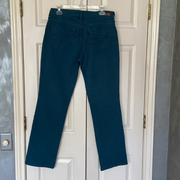 Women’s Levi’s 505 Straight Leg Black Jeans with Silver Accent Stitching NWOT 8M - Picture 5 of 10